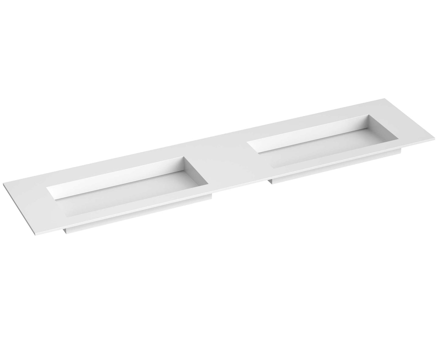 Corian servant i akrylstein flat bunn