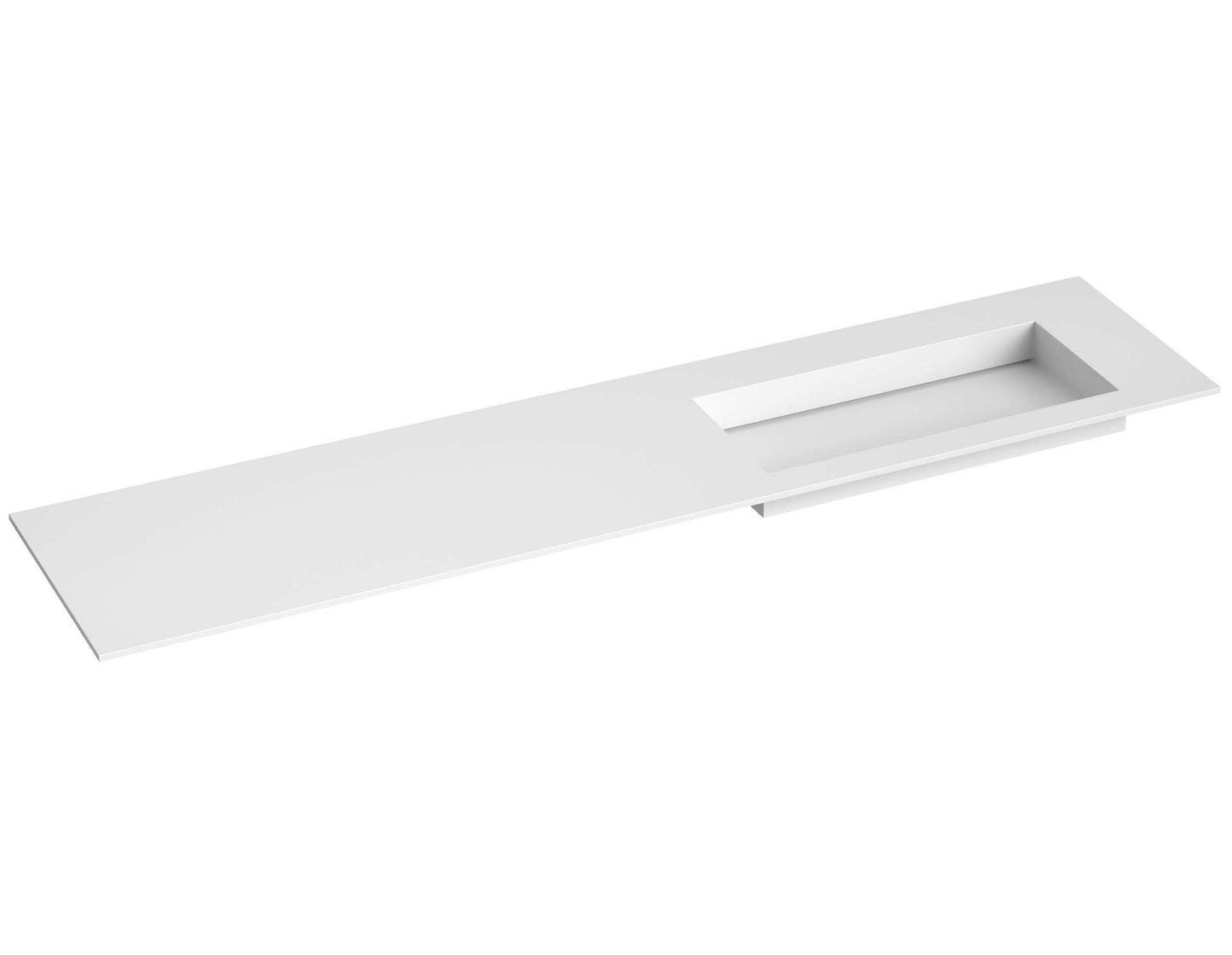 Corian servant i akrylstein flat bunn