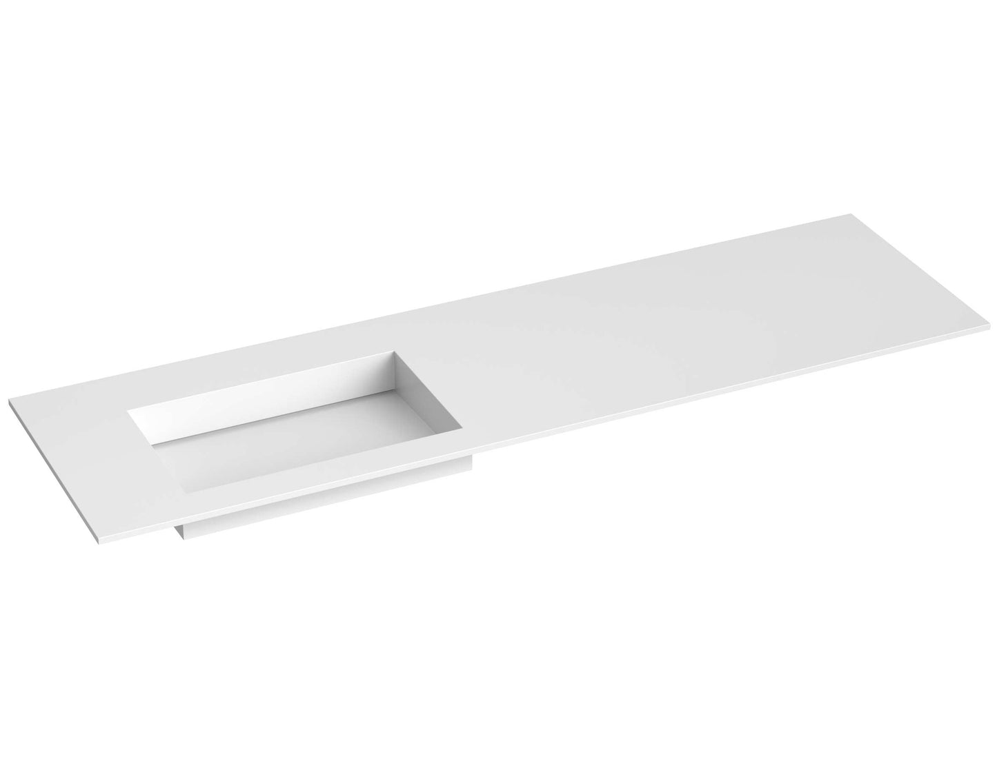 Corian servant i akrylstein flat bunn