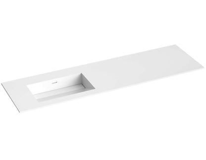 Corian servant i akrylstein skrå bunn