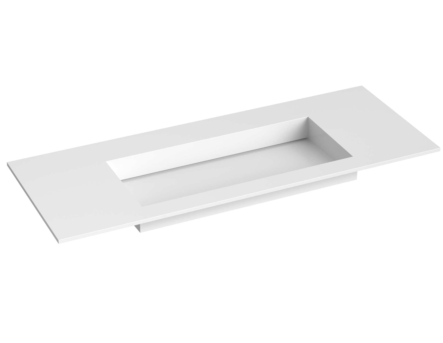 Corian servant i akrylstein flat bunn