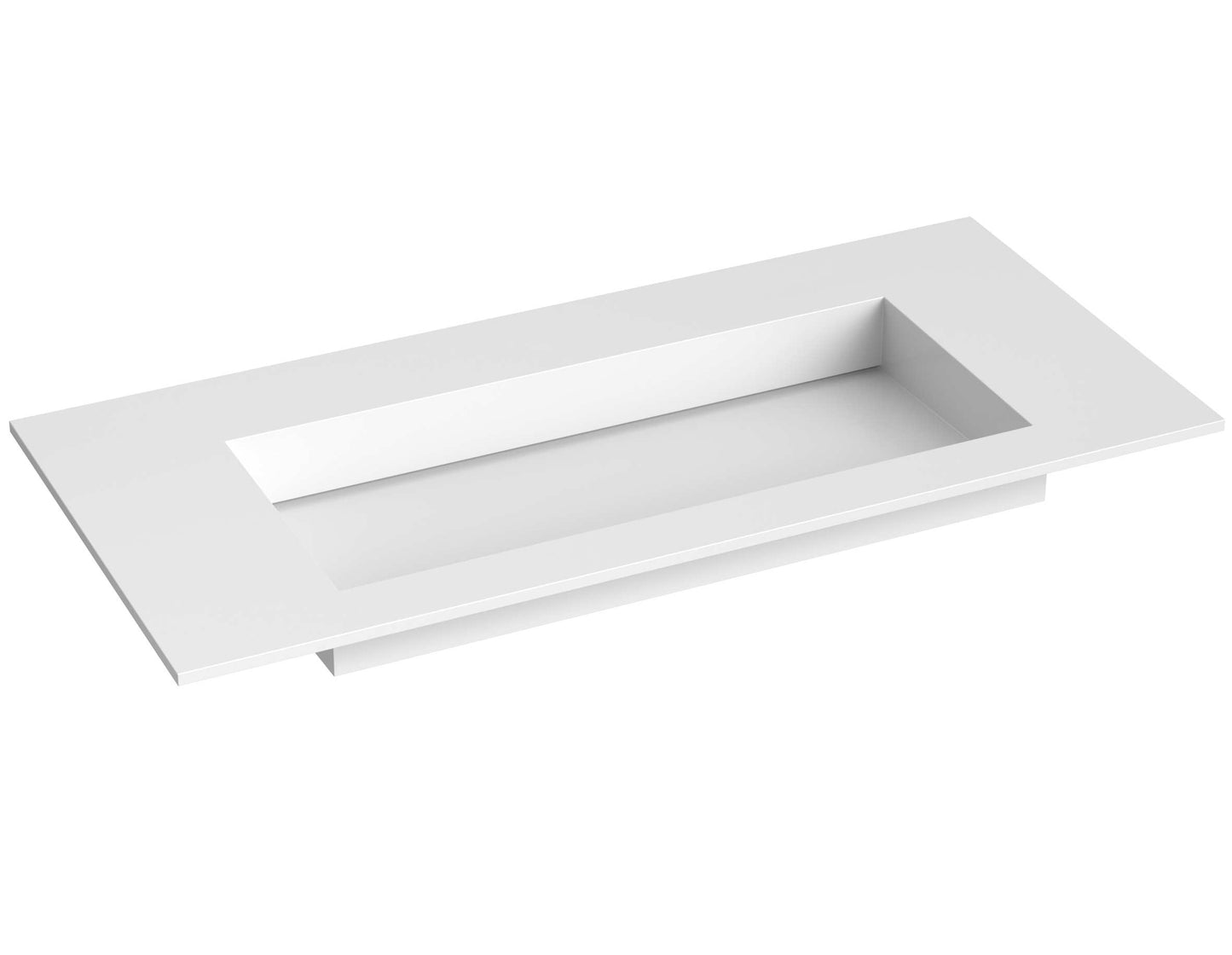 Corian servant i akrylstein flat bunn