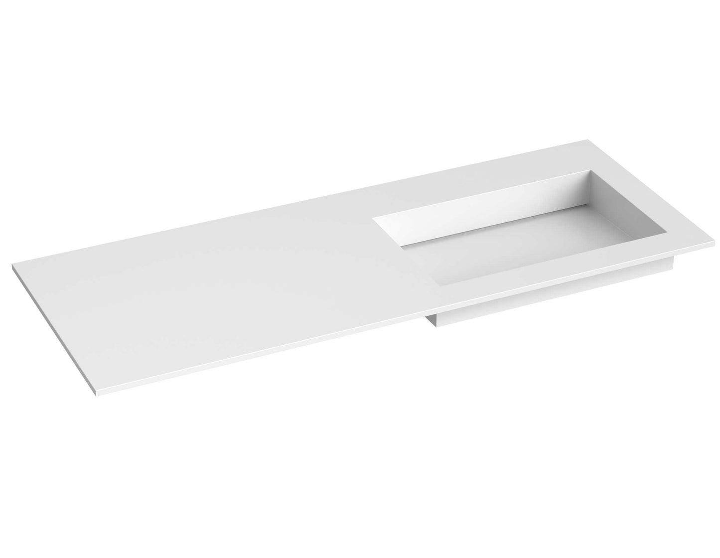 Corian servant i akrylstein flat bunn