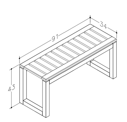 Benk heltre eik