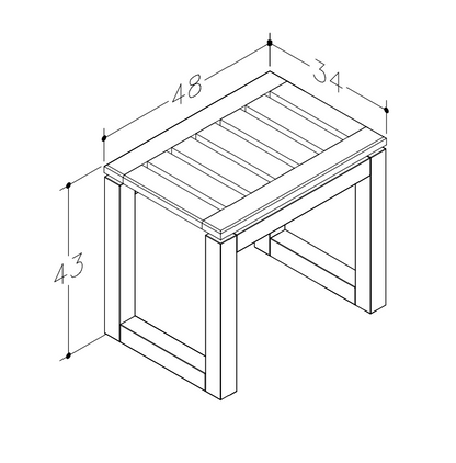 Benk heltre eik