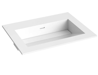Corian servant i akrylstein skrå bunn