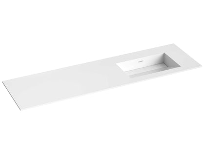 Corian servant i akrylstein skrå bunn