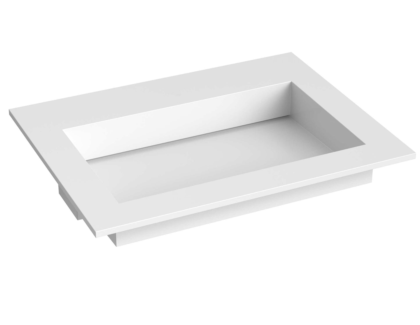 Corian servant i akrylstein flat bunn