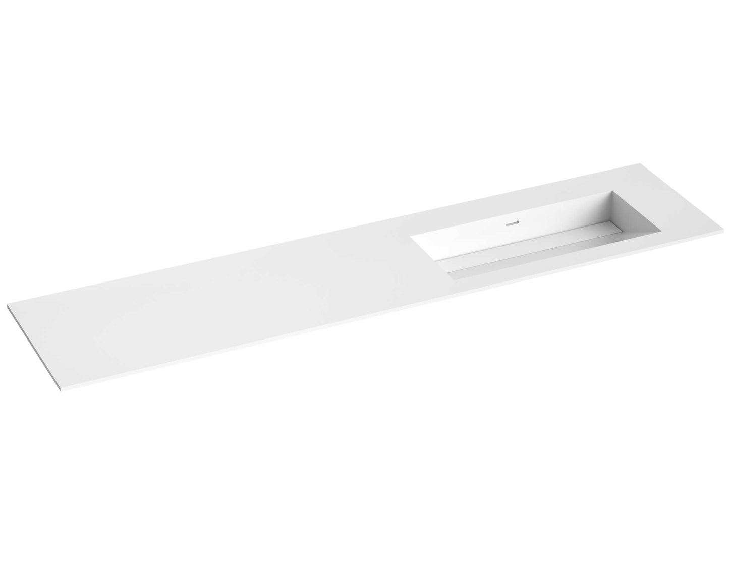 Corian servant i akrylstein skrå bunn