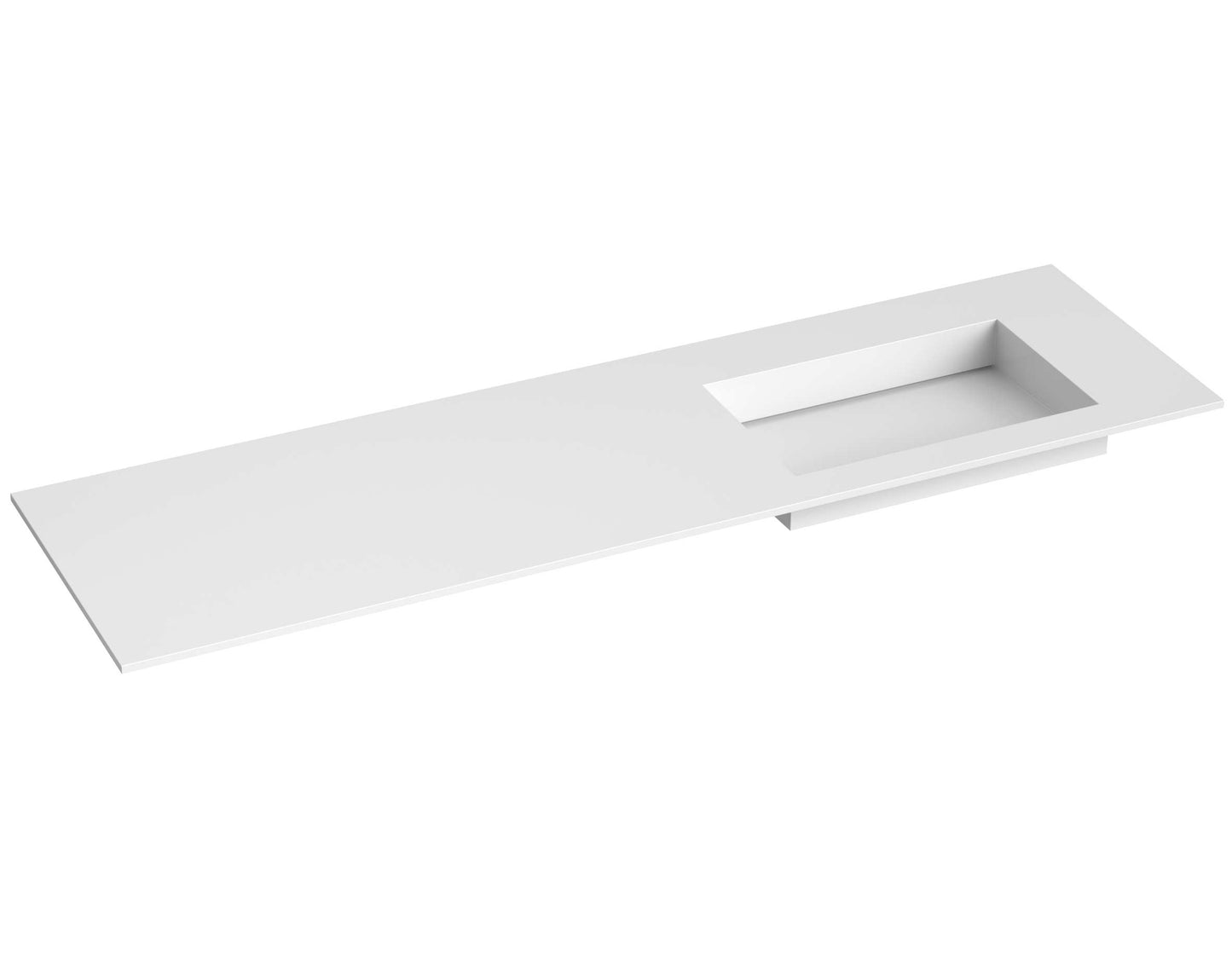 Corian servant i akrylstein flat bunn